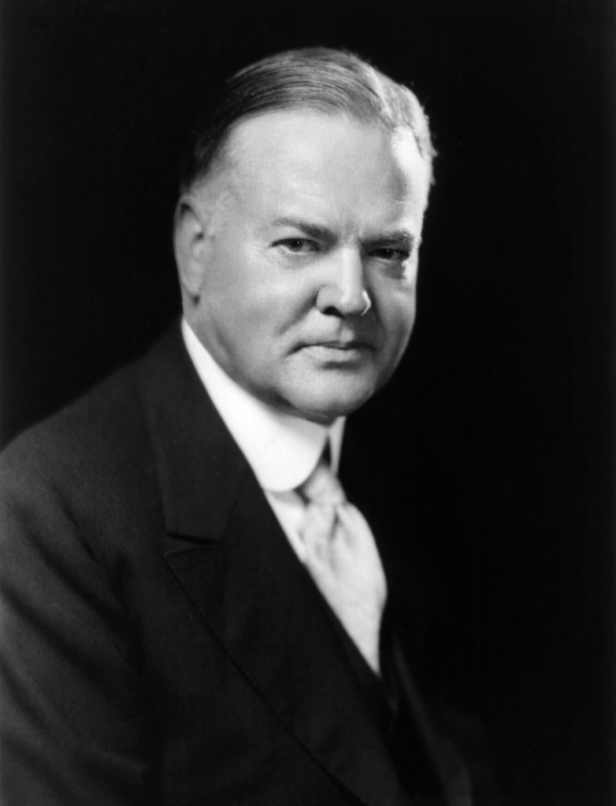 Clean-shaven portrait of Herbert Hoover